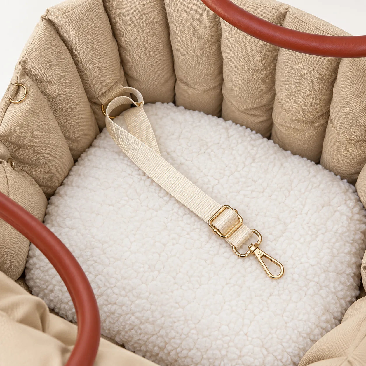 Close-up of the Cozy Nest cushion and fabric details